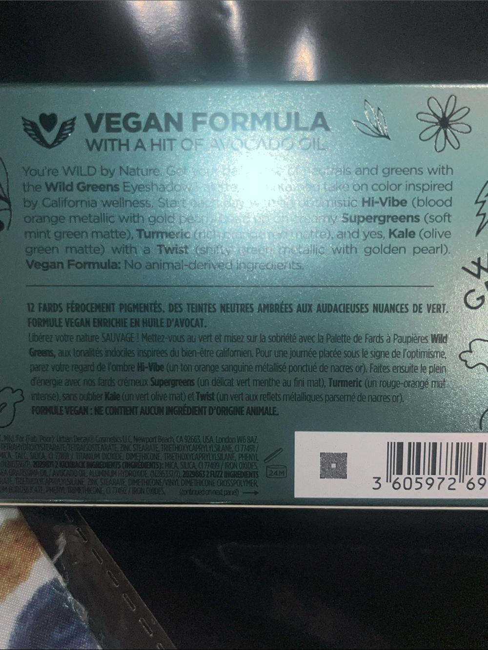 Urban Decay Wild Greens Eyeshadow Palette w Willie - Picture 3 of 4